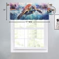 thumbnail image 4 of Watercolor Sea Turtle Kitchen Curtain Valances Beach Nautical Theme Thermal Insulated Room Darkening Curtain for Dinning Room 54 by 18 in, 1 Panel, 4 of 6