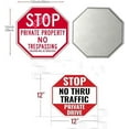 thumbnail image 3 of Security Alert Signs - No Trespassing - Property Protected By Video Surveillance Sign for Home Outdoor Yard 12 x 12 Inch Octagon Shaped Aluminum Signs,Weather/Fade Resistant, Easy to Install, 3 of 4