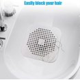 thumbnail image 4 of Square Drain Cover for Shower 5.4-inch Drain Hair Catcher Flat Silicone Plug for Bathroom and Kitchen Grey and White Filter Shower Drain Protection Fl, 4 of 5