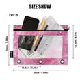 thumbnail image 3 of 2 Pack Flip Folders with Clear PVC Window Binder Pouches 3-Ring Binder Organizer for Office & Home Pink Glitter Background, 3 of 6
