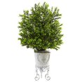 thumbnail image 1 of Nearly Natural 6882 28" Boxwood with Metal Planter, 1 of 2