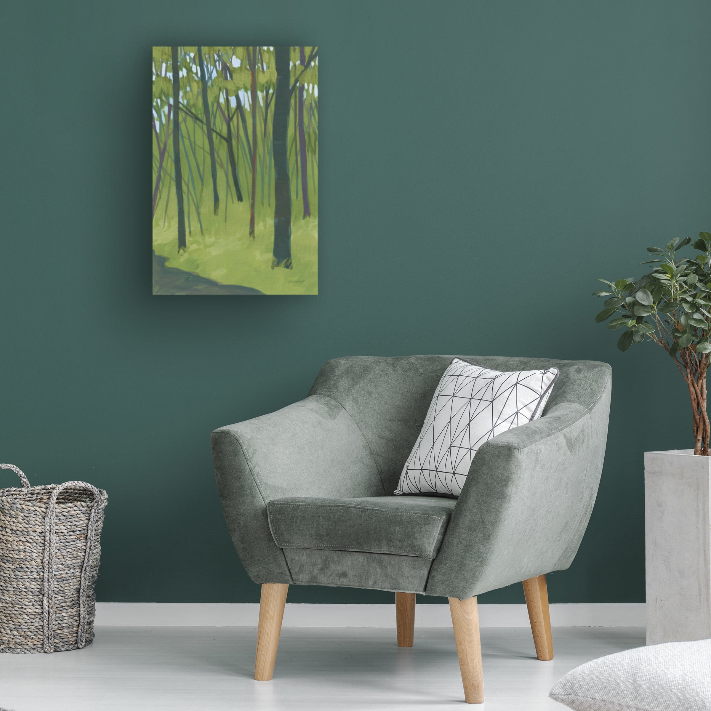 Kathrine Lovell 'Spring Woods Dark Green' Canvas Art