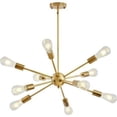 thumbnail image 1 of Lámpara colgante moderna, lámpara colgante de latón industrial vintage de 10 luces, altura ajustable, para dormitorio, sala de estar, cocina, loft, pasillo, comedor, bar RUIOIU, 1 of 5