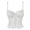 76#White, variant on Women Floral Mesh Lace Underwire Structured Corset Top Spaghetti Strap Built Cup Cropped Bustier Halloween Costume