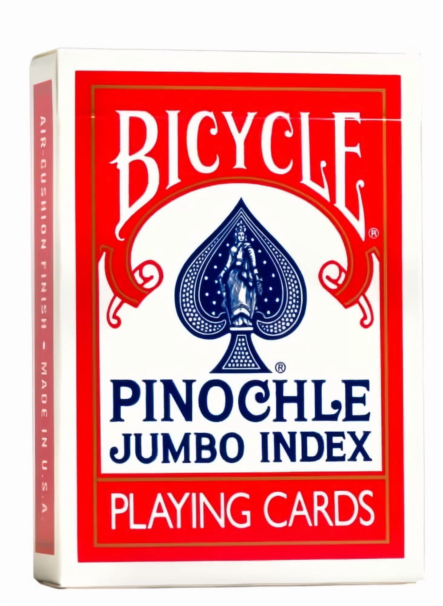 Bicycle Pinochle Jumbo Index Playing Cards (Colors May Vary) (Pack of 18)