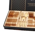 thumbnail image 3 of Flatware Flatware Set Stainless Steel Glossy 24 Pieces Steak Knife Fork Spoon Set for Restaurant, 3 of 5