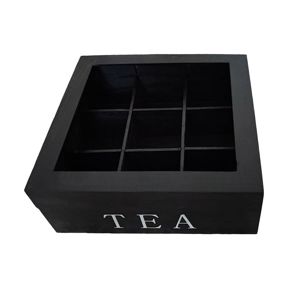 Mozhitti Wooden 9 Compartment Tea Box Tea Bag Container And Storage Box