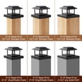 thumbnail image 4 of FKHouse Solar Post Cap Light Outdoor, 8 Pack with Tungsten Filament Bulb Deck Fence Cap Lights for 4x4 Wooden,Vinyl Posts, Warm White, Black, 4 of 7