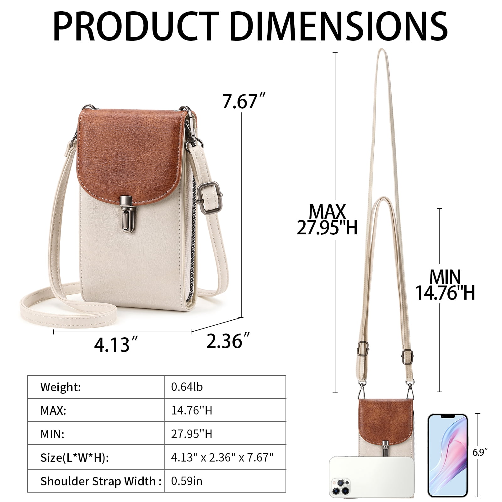 FALAN MULE Crossbody Bags for Women Trendy,Small Leather Cell Phone Crossbody Wallet Purses with Credit Card Slots