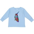 thumbnail image 3 of Inktastic Colorful Hummingbird Boys or Girls Long Sleeve Toddler T-Shirt, 3 of 5