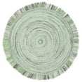 thumbnail image 2 of SAFAVIEH Braided Brittania Solid Polyester Reversible Area Rug, Green/Ivory, 4' x 4' Round, 2 of 7