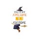thumbnail image 2 of 1pc Women'S Casual Crew Neck T-Shirt with Witch and Broom Print - Polyester Knit Fabric, Medium Stretch, All-Season Comfort, Fashionable Short Sleeve Top for Casual Wear, for Halloween, 2 of 6