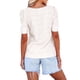 thumbnail image 3 of Blusas Casuales de Verano para Mujer, con Bordados Calados, de Corta, Color Beige, Talla XL, 3 of 9