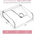 thumbnail image 3 of Servilletero acrílico transparente, soporte para servilletas de mesa, diseño moderno y elegante, adecuado para interiores y exteriores, 3 of 4