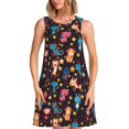 thumbnail image 1 of Xecao Robes d'Été Mignonnes pour Femmes Robes Décontractées de Plage Sans Manches Robe Évasée avec Poches, 1 of 7