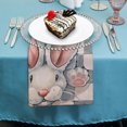 thumbnail image 4 of WYYP Rabbit Flower Checkered Background Cloth Napkin Reusable 2 PCS, 4 of 7