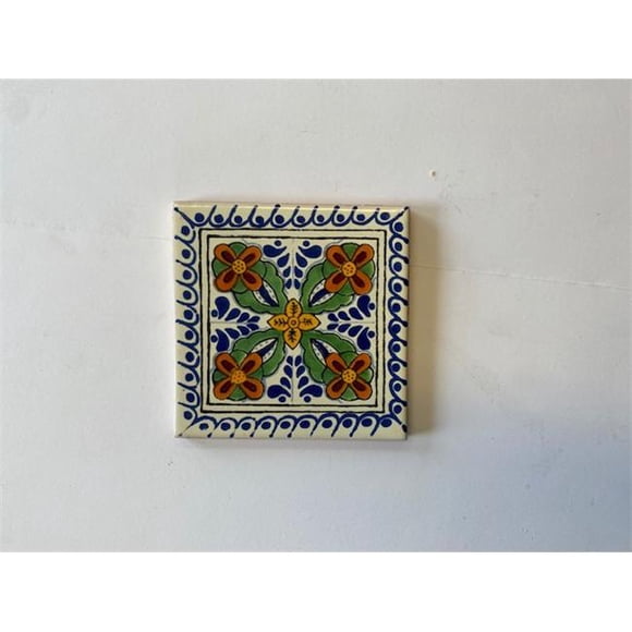 Talavera L123 4x4 4 x 4 in. Mexican Decorative Tiles, L123 - Pack of 4