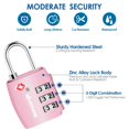 thumbnail image 5 of Candado de Seguridad GIVERARE TSA 551 Combinacion 3 Digitos para Equipaje y Casilleros 2 Unidades, 5 of 5