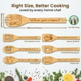 thumbnail image 2 of 6PCS Kitchen Tool Wooden Kitchen Cooking Utensil Set Non Toxic Bamboo Wood Spoon Set for Cooking Best Housewarming Birthday Thanksgiving Christmas Gift for Women Mother BurlyWood, 2 of 9
