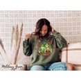 thumbnail image 4 of Frog and Toad Sweatshirt, Watercolor Print of Frog and Toad Sitting on a Log, Frog Lover Gift, Green Tree Frog Shirt, 4 of 7