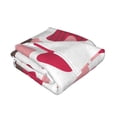 thumbnail image 3 of YFYANG Lightweight Warm Flannel Blanket, Vintage Heart Texture Throw Blanket for Bed, Sofa, Travel, Camping, 50"x40", 3 of 7