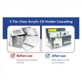 thumbnail image 4 of 3X 4Tier Clear Acrylic CD Holder Cascading CD Storage Rack,DVD/CD Display Rack & Vinyl Record Storage Stand,6 x Side panel 12 x card slot 48 x screw 48 x screw cap 3 x screwdriver, 4 of 7