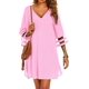 thumbnail image 3 of Ekouaer Women's Beach Coverups 3/4 Mesh Sleeve Bathing Suit Cover Ups Beachwear Loose Fit Swimwear Beach Dress S-3XL, 3 of 5