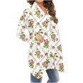 thumbnail image 1 of Cardigan à Manches 3/4 pour Femmes, Cardigan à Manches Longues Imprimé Floral à la Mode, Veste Cardigan, Cardigans pour Femmes en Liquidation, 1 of 6