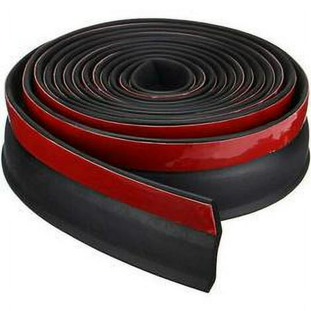 

Tanyoung DIY Garage Threshold Rubber Sealing Strip Cold-Resistant Flood Barrier 2.5m Black