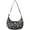 Dog Paw Print Black Pattern, variant on Dog Paw Print White Pattern Hobo Shoulder Bag, Shopping Crescent Purse with Adjustable Strap, Sturdy Stitching Gift Ideas for Holiday Birthday Gifts