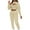 Beige winter 2 piece sets, variant on Gifts Womens 3 Piece Sets Sports Tracksuits Set for Women Drawstring Cropped Hoodies Tank Tops and Jogger Pant Outfits Sets Casual Solid Pocket Sweatsuits Lounge Set Fall Saving