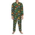 thumbnail image 3 of Vsdgher Christmas Gift Mens Pajama Set, Soft Warm Long Sleeve Sleepwear, Cozy Button-Down Pjs for Men-Small, 3 of 7