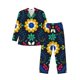 thumbnail image 1 of Balery Colorful Mexican Flower Pijama para Hombre de Dos Piezas con Manga Larga, Conjunto de Dormir y Descanso Suave con Bolsillos-XX-Large, 1 of 7