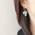thumbnail image 1 of Langgg Stone Earrings Titanium Steel Earring Irregular Pendent Ear Drop Long Earring Geometric Jewelry Fashion Accessory, 1 of 6