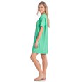 thumbnail image 3 of Casual Nights Women's Short Sleeve Printed Scoop Neck Sleep Tee - Green Moon Light, 3 of 5