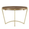thumbnail image 4 of Weston Home Alannis Natural Finish Dining Table With Gold Metal Base, 4 of 8