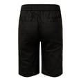 thumbnail image 3 of Bcfgryg Mens Summer Elastic Waist Casual Shorts Solid Color Shorts Drawstring Pants Men's Linen Shorts For Summer Travel Black L, 3 of 4