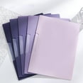thumbnail image 2 of A4 Rotating Lever Folder Purple Yxwen 5 Folders 5Pcs File Sleeves with Rotating Clamp Document Test Paper Organizers Letter Size Filing Folder Hold 30 Sheets For, 2 of 8