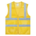 thumbnail image 1 of GOGO Unisex High Visibility Zipper Front Breathable Safety Vest, Mesh Volunteer Activity Vest-Yellow-M, 1 of 4