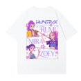 thumbnail image 3 of Pop cazadora para niña Hunters Round-Neck Printed Anime Trio Poster T Shirt （White）, 3 of 4
