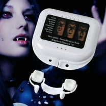 Luxtrada Halloween Prop Fake Zombie Teeth Dentures Zombie Teeth Fangs Cosplay Horrific Zombie Fangs Teeth Cap White