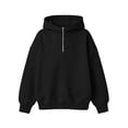 thumbnail image 4 of Smsaxvxz Half Zipper Oversized Sweatshirts for Women Casual Long Sleeve Shirts Solid Pullover Tops Fashion Fall Outfits Black 2XL, 4 of 7