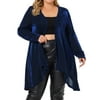 MODA NOVA Juniors Plus Size Sparkly Cardigan Open Front Metallic Shrug Long Sleeve Shiny Sequin Party Cardigan 2023