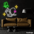 thumbnail image 3 of Craftnamesign Butterfly Heart Neon Sign, Abstract Art Decor, Bedroom Decor, 3 of 4