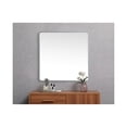 thumbnail image 4 of Elegant Decor Soft Corner Metal Square Mirror 48X48 Inch In Silver, 4 of 9