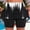 Dark Blue(New), variant on Women's Athletic Shorts Random-Print Yoga Shorts High-Waisted Stretch Double-Layer Shorts Fashion Casual Breathable Quick-Dry Shorts with Pockets
