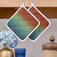 thumbnail image 2 of Burnt Orange Teal Ombre Pot Holders for Kitchen Heatproof Potholder, 5 Pack Modern Abstract Art Aesthetics Hot Pads Multipurpose Oven Pads Cloth Potholders Trivet for Cooking Baking, 2 of 8