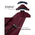 thumbnail image 4 of wantdo Women's Plus Size Puffer Coat Windproof Winter Coat Thickened Parka Wine Red 4X, 4 of 8