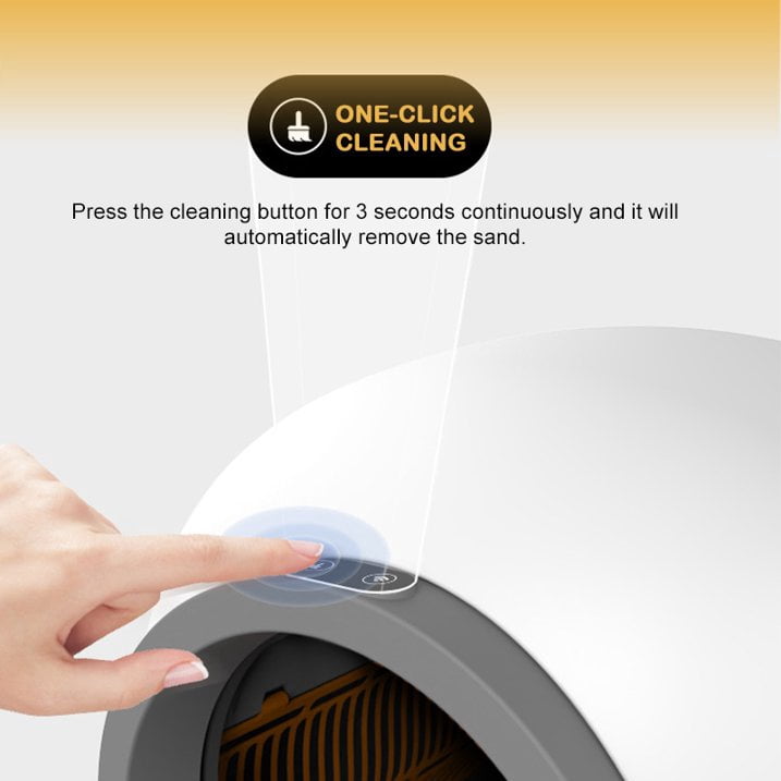 EAYSG 88L Self-Cleaning Litter Box for Multiple Cats - Smart Automatic Cat Litter Box with App Control, Health Monitoring, Safety Sensors & Odor Removal, White