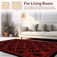 thumbnail image 2 of ODIKA 5'x7' Machine Washable Non-Slip Area Rug, Dynamic Arachnid Themed Decorative High Traffic Rug, Red, 36563, 2 of 7